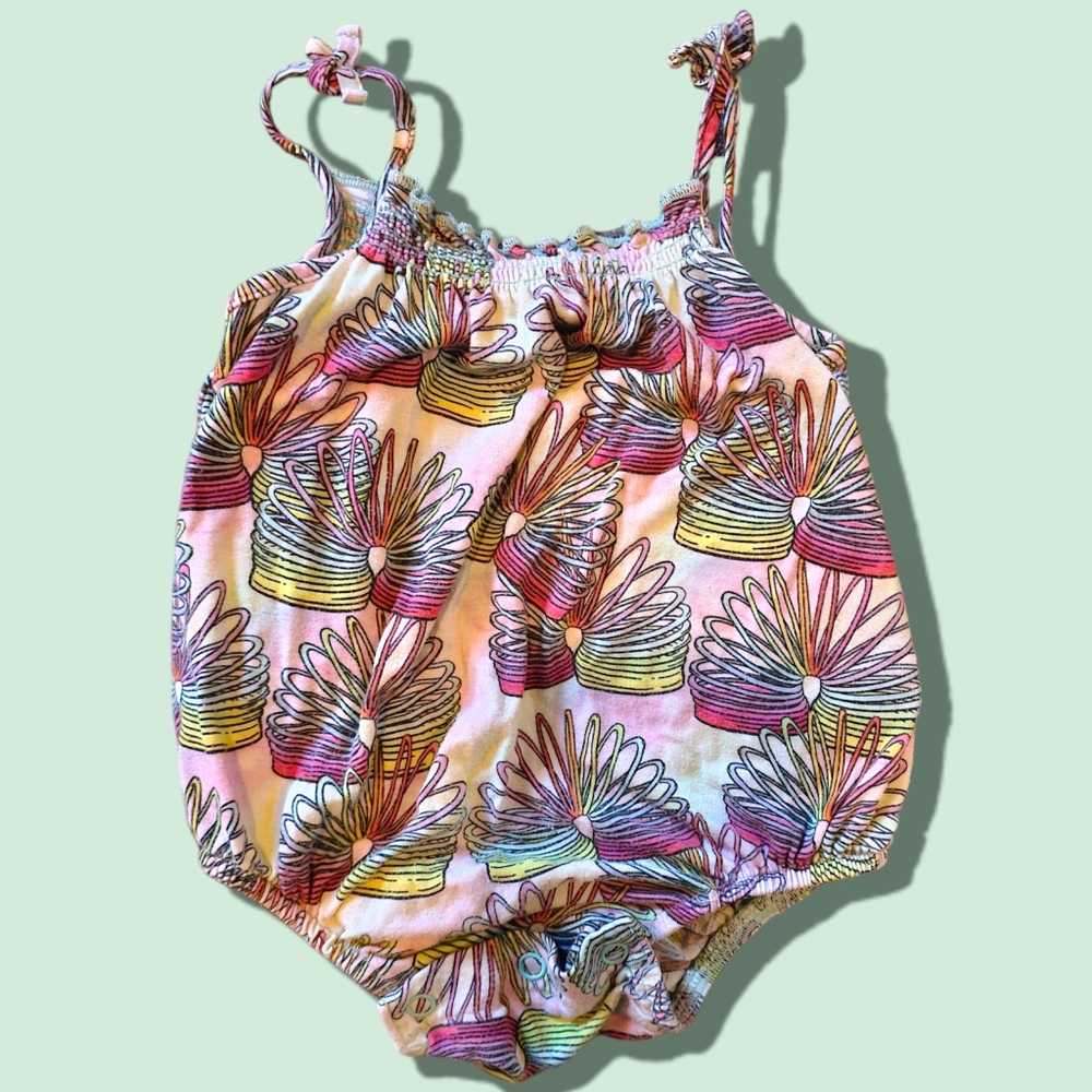 🛍️👗 2 for $20 Posh Peanut Spaghetti Strap Bubble Romper - nineties, slinkies